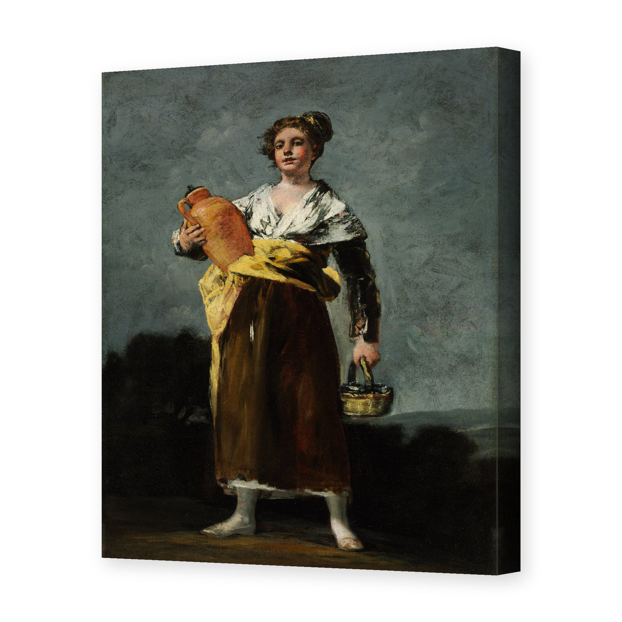 Francisco Goya's 'The Water Carrie' painting reproduced as a gallery-wrapped canvas print