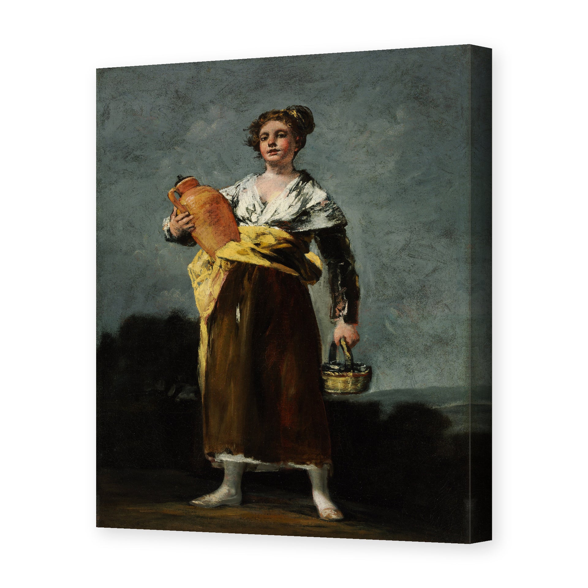 Francisco Goya's 'The Water Carrie' painting reproduced as a gallery-wrapped canvas print