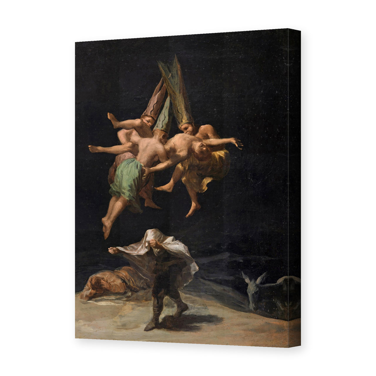 Francisco Goya's 'Witches Flight' painting reproduced as a gallery-wrapped canvas print