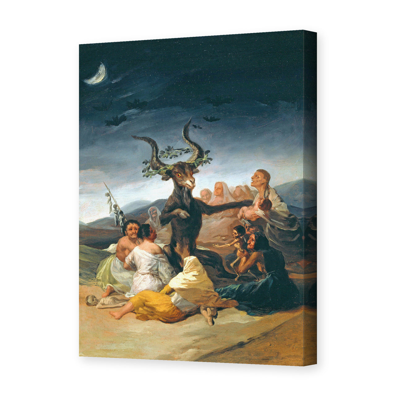 Francisco Goya's 'Witches Sabbath' painting reproduced as a gallery-wrapped canvas print