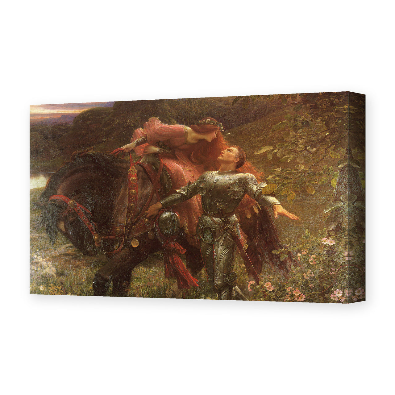 Frank Dicksee's 'La Belle Dame sans Merci' painting reproduced as a gallery-wrapped canvas print