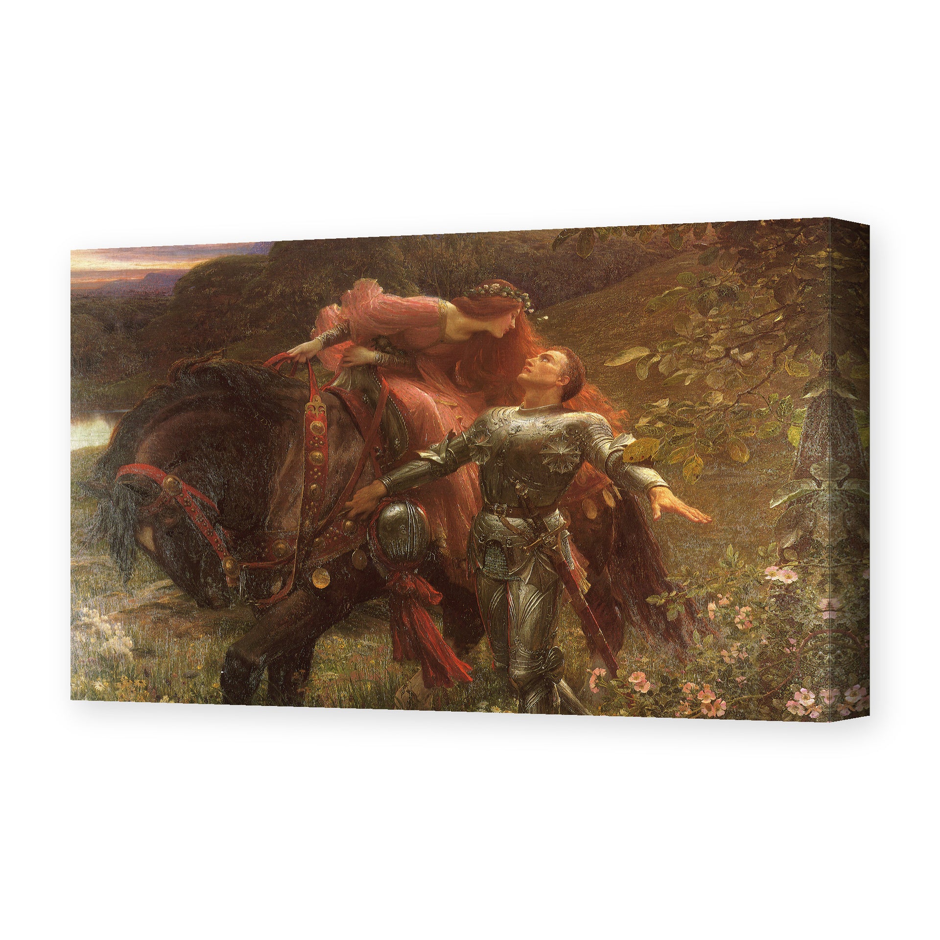 Frank Dicksee's 'La Belle Dame sans Merci' painting reproduced as a gallery-wrapped canvas print