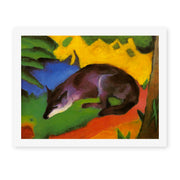 Franz Marc's 'Fox' painting reproduced as a rolled canvas print