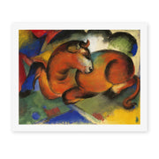 Franz Marc's 'Red Bull' painting reproduced as a rolled canvas print