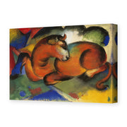 Franz Marc's 'Red Bull' painting reproduced as a gallery-wrapped canvas print