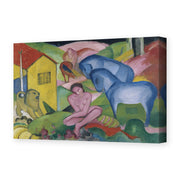Franz Marc's 'The Dream' painting reproduced as a gallery-wrapped canvas print