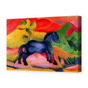 Franz Marc's 'The Little Blue Horse' painting reproduced as a gallery-wrapped canvas print