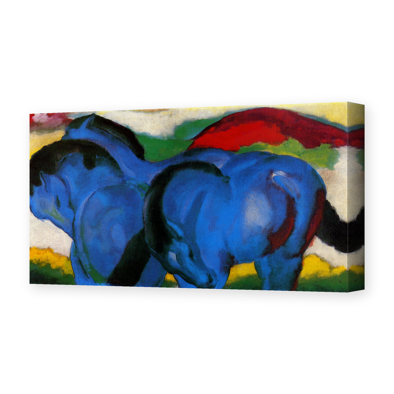 Franz Marc's 'The Little Blue Horses' painting reproduced as a gallery-wrapped canvas print