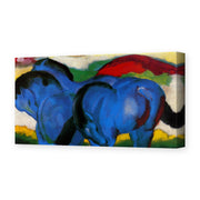 Franz Marc's 'The Little Blue Horses' painting reproduced as a gallery-wrapped canvas print