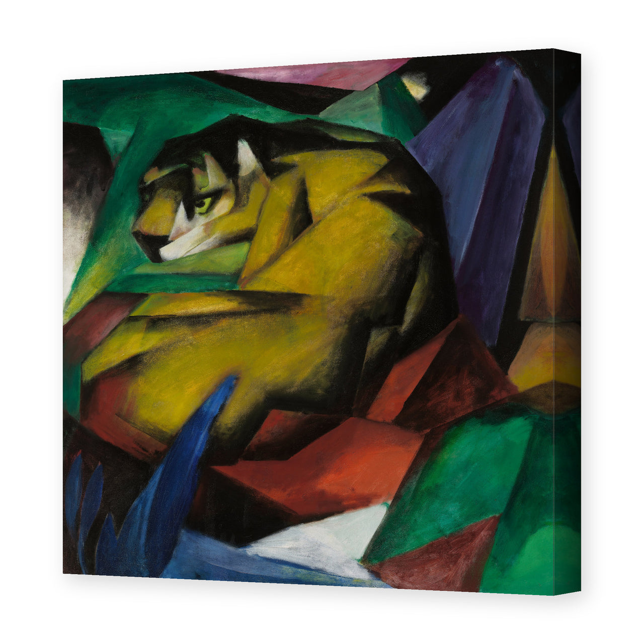 Franz Marc's 'The Tiger' painting reproduced as a gallery-wrapped canvas print