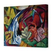 Franz Marc's 'Waterfall' painting reproduced as a gallery-wrapped canvas print