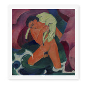 Franz Marc's 'Young Boy with a Lamb' painting reproduced as a rolled canvas print