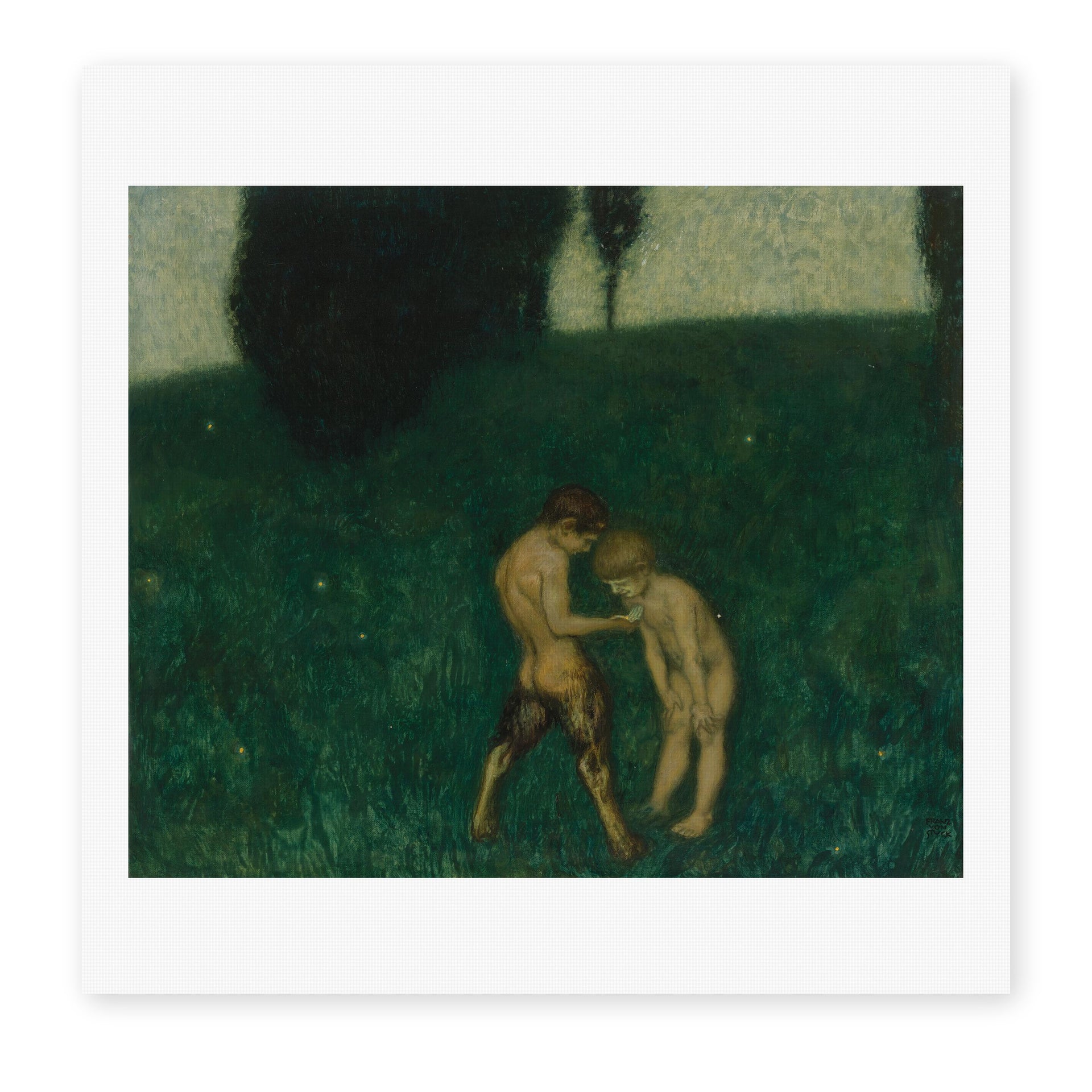 Franz Stuck's 'Firefly' painting reproduced as a rolled canvas print