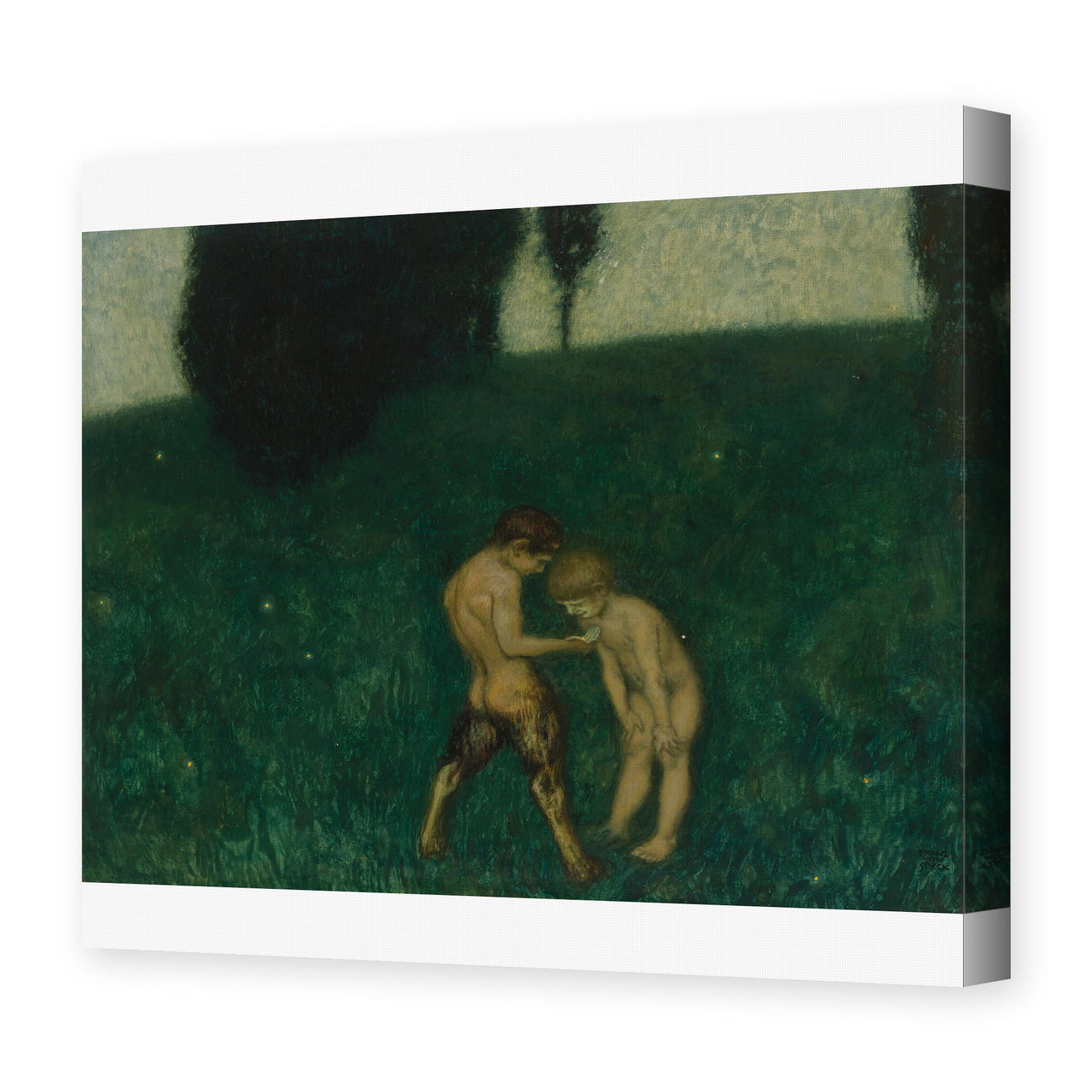 Franz Stuck's 'Firefly' painting reproduced as a gallery-wrapped canvas print