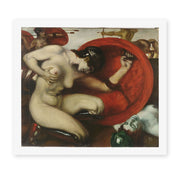 Franz Stuck's 'Wounded Amazon' painting reproduced as a rolled canvas print