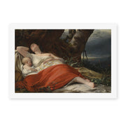 Friedrich von Amerling's 'Sleeping Fisherwoman' painting reproduced as a rolled canvas print