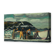 George Bellows's 'Cleaning Fish' painting reproduced as a gallery-wrapped canvas print