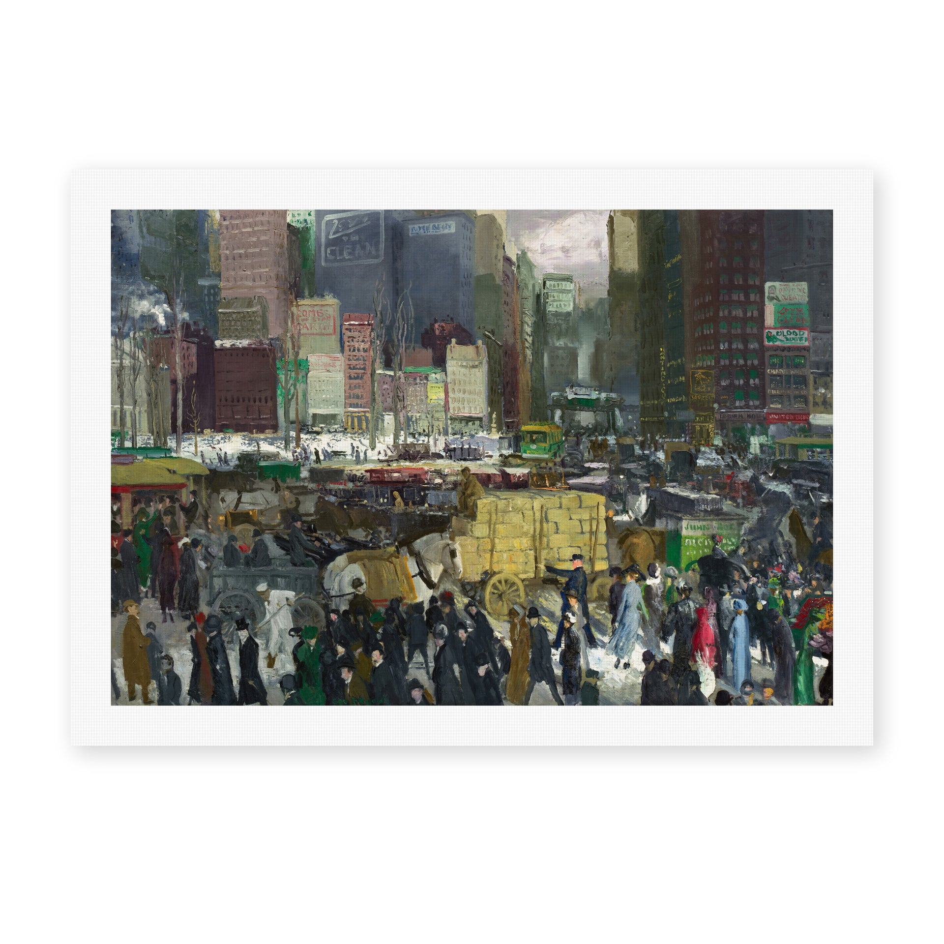 George Bellows's 'New York' painting reproduced as a rolled canvas print