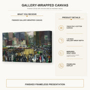 George Bellows - New York gallery wrap canvas construction and hanging details infographic