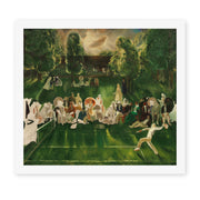 George Bellows's 'Tennis Tournament' painting reproduced as a rolled canvas print