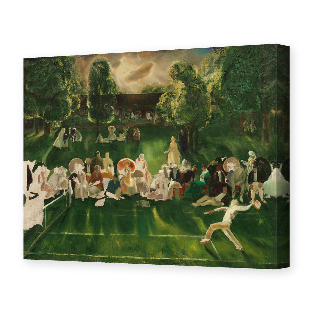 George Bellows's 'Tennis Tournament' painting reproduced as a gallery-wrapped canvas print