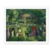 George Bellows's 'Tennis at Newport' painting reproduced as a rolled canvas print