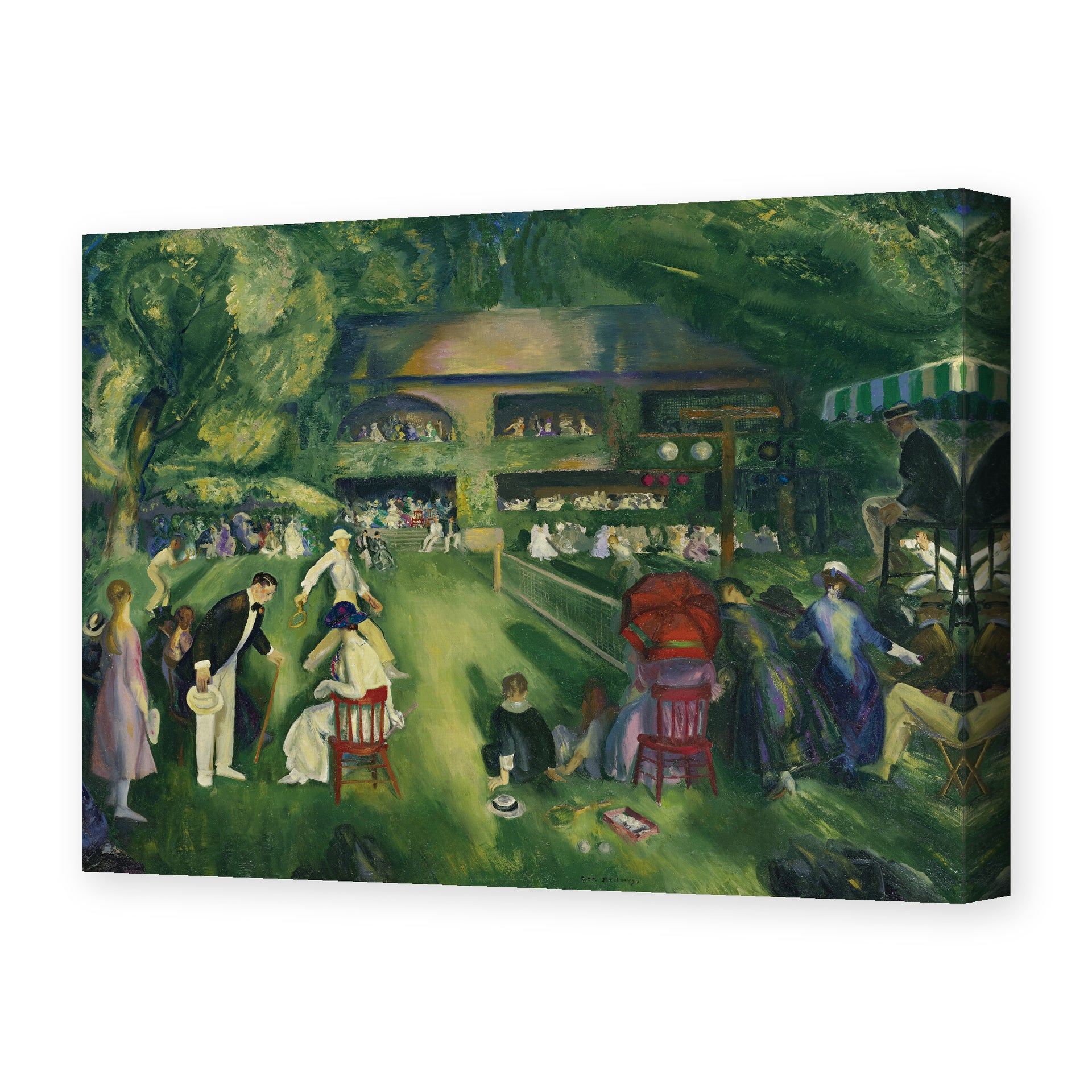 George Bellows's 'Tennis at Newport' painting reproduced as a gallery-wrapped canvas print