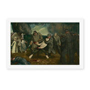 George Bellows's 'The Germans Arrive' painting reproduced as a rolled canvas print