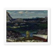 George Bellows's 'The Harbor, Monhegan Coast, Maine' painting reproduced as a rolled canvas print
