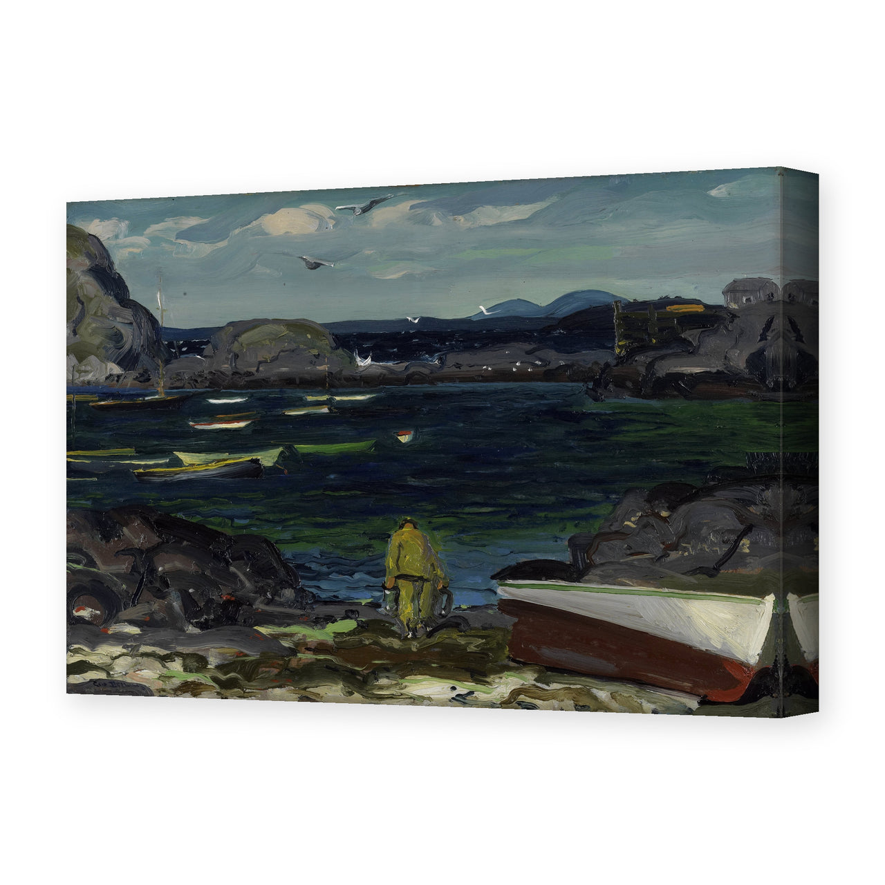 George Bellows's 'The Harbor, Monhegan Coast, Maine' painting reproduced as a gallery-wrapped canvas print