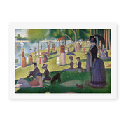 Georges Seurat's 'A Sunday on La Grande Jatte' painting reproduced as a rolled canvas print, Seurat's best-known Pointillist scene of Parisians at leisure on the Seine