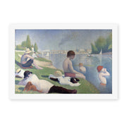 Georges Seurat's 'Bathers' painting reproduced as a rolled canvas print