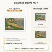Georges Seurat - Cadet From Saint Cyr canvas print size comparison and framing display infographic