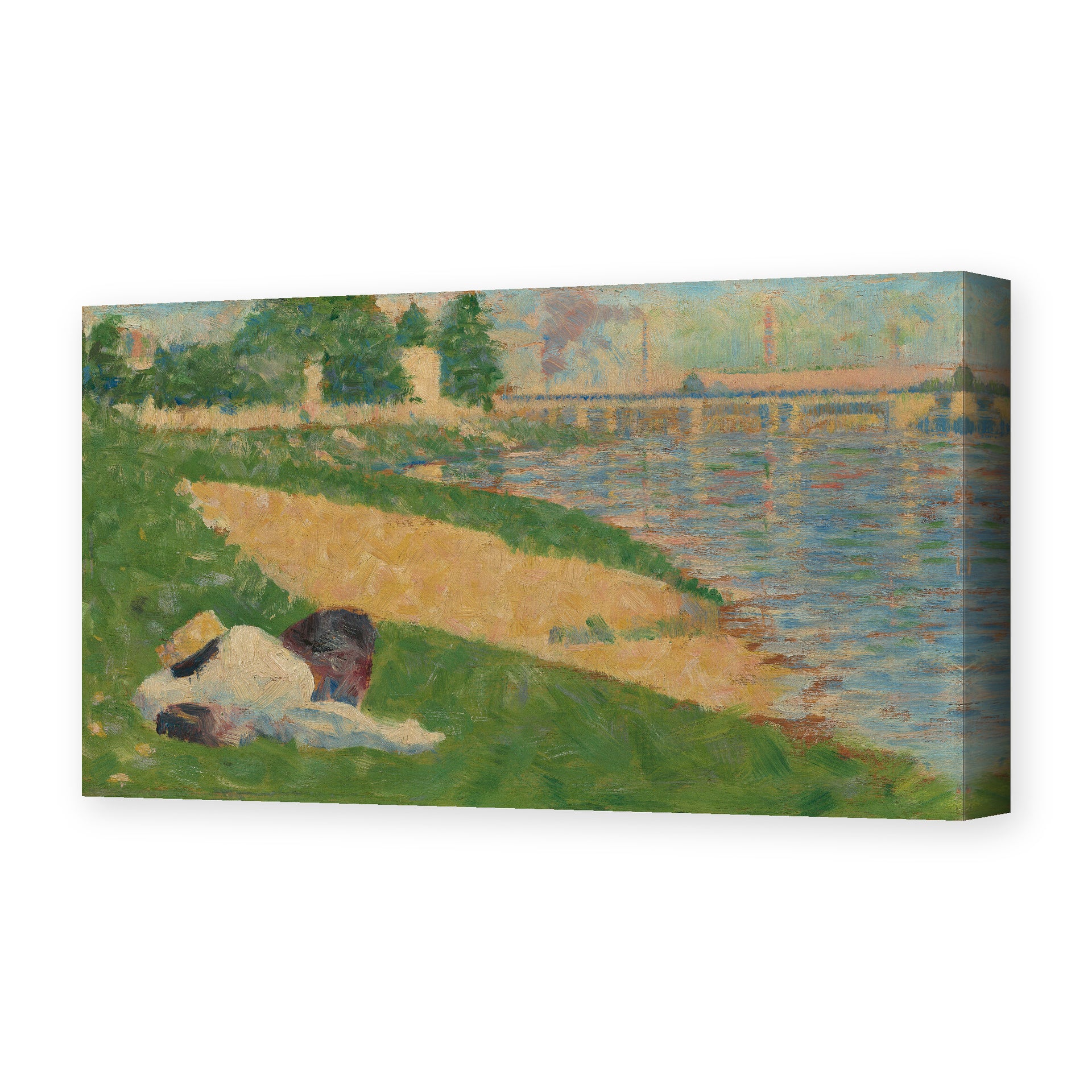 Georges Seurat's 'Cadet From Saint Cyr' painting reproduced as a gallery-wrapped canvas print