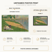 Georges Seurat - Cadet From Saint Cyr poster print size comparison and framing display infographic