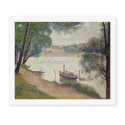 Georges Seurat's 'Gray Weather, Grande Jatte' painting reproduced as a rolled canvas print