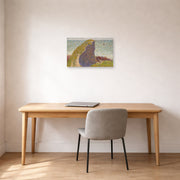 Unframed poster print of Georges Seurat's Study for Le Bec du Hoc, Grandcamp displayed on a wall in a office