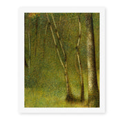 Georges Seurat's 'The Forest at Pontaubert' painting reproduced as a rolled canvas print