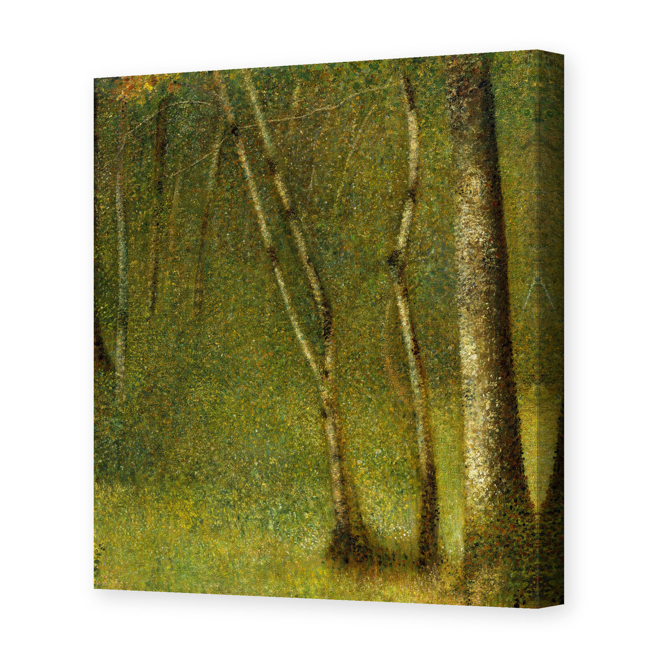 Georges Seurat's 'The Forest at Pontaubert' painting reproduced as a gallery-wrapped canvas print