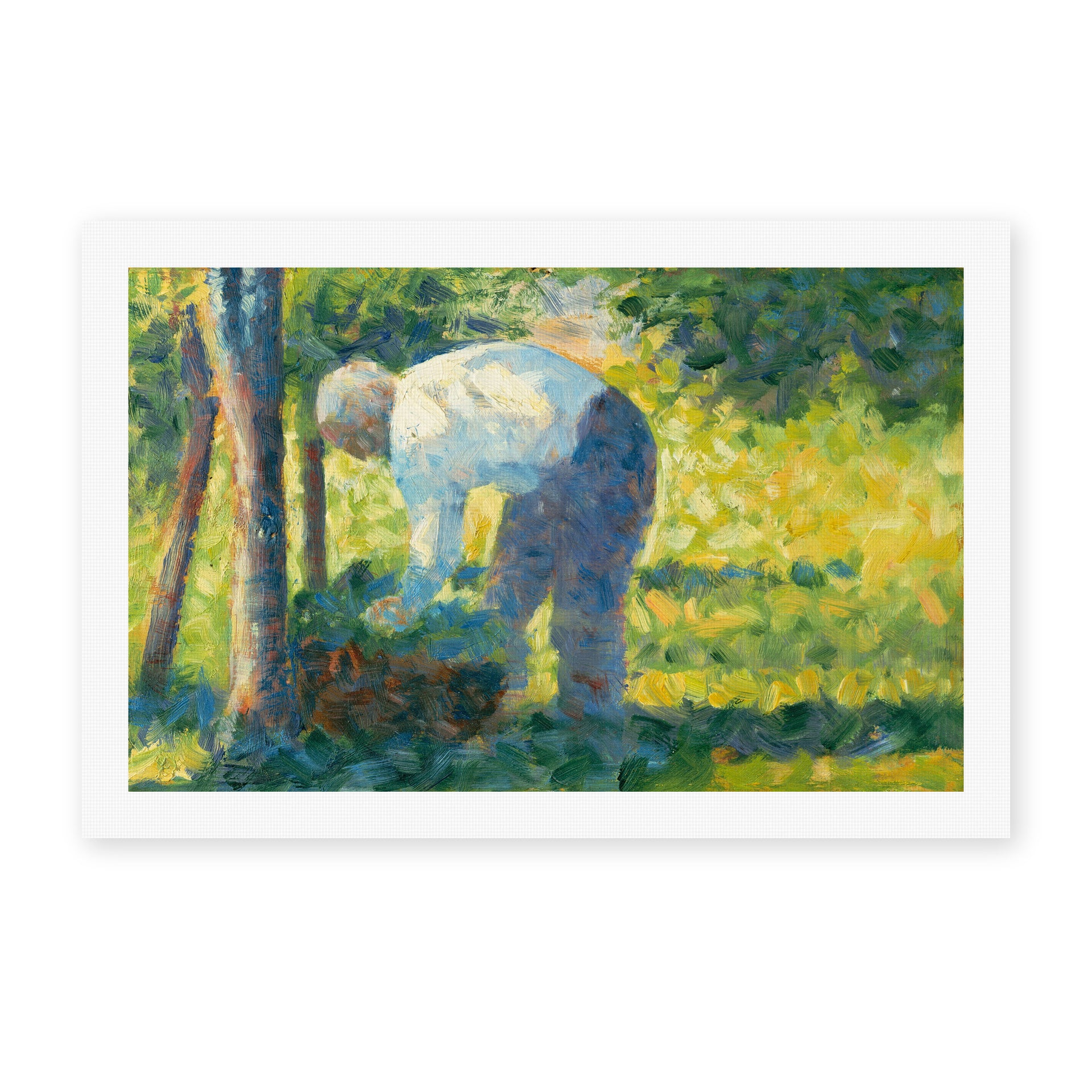 Georges Seurat's 'The Gardener' painting reproduced as a rolled canvas print