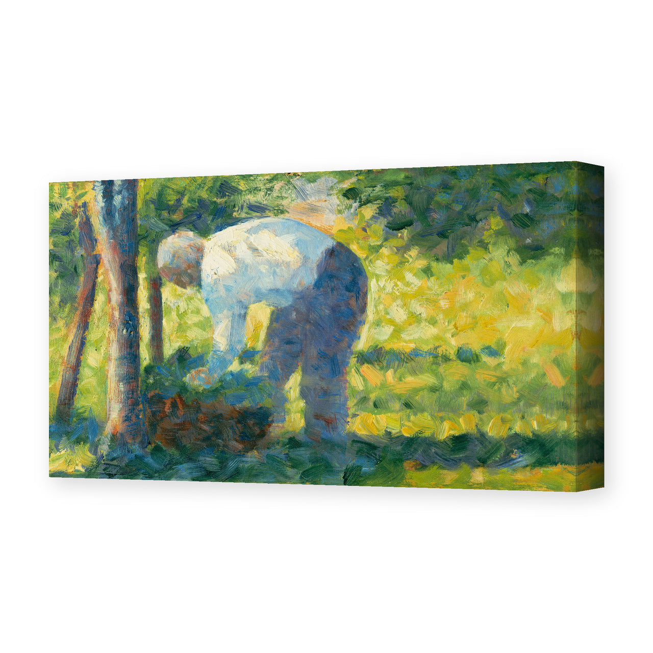 Georges Seurat's 'The Gardener' painting reproduced as a gallery-wrapped canvas print