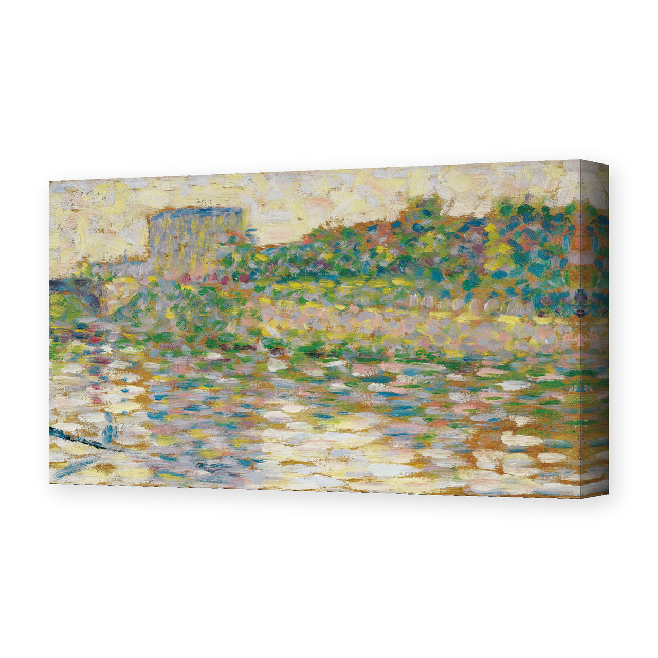 Georges Seurat's 'The Seine at Courbevoie' painting reproduced as a gallery-wrapped canvas print
