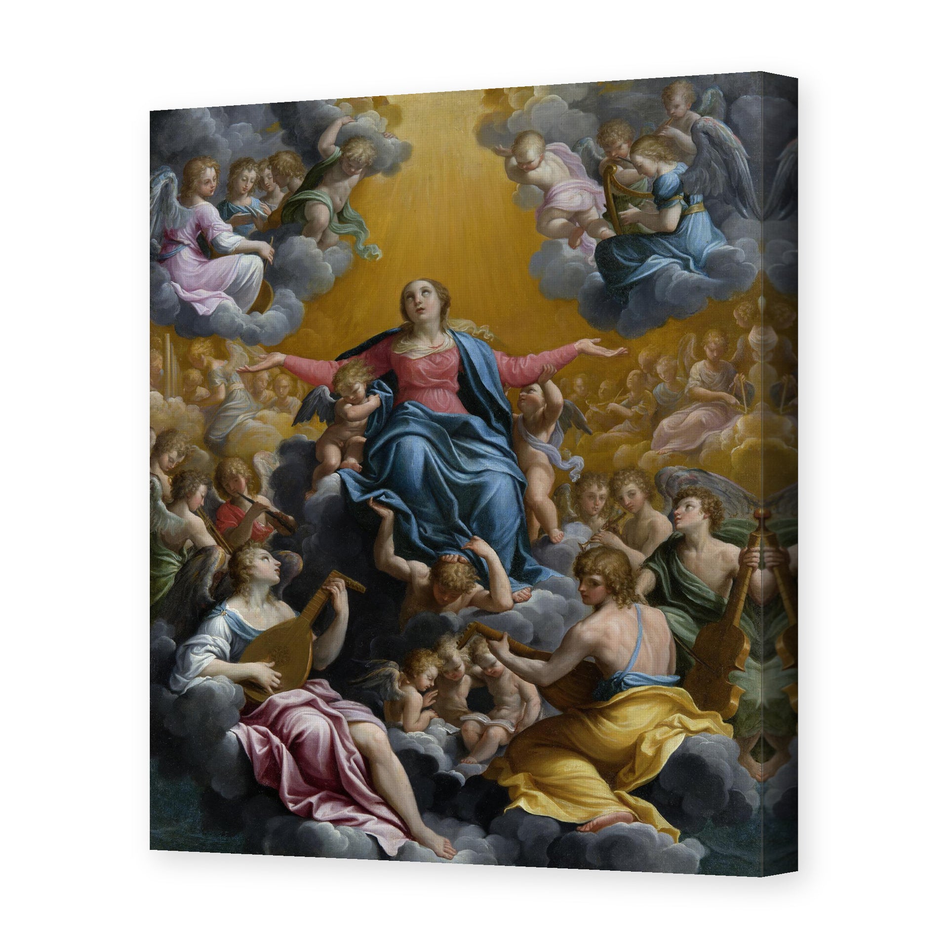 Guido Reni's 'The assumption of the Virgin Mary' painting reproduced as a gallery-wrapped canvas print