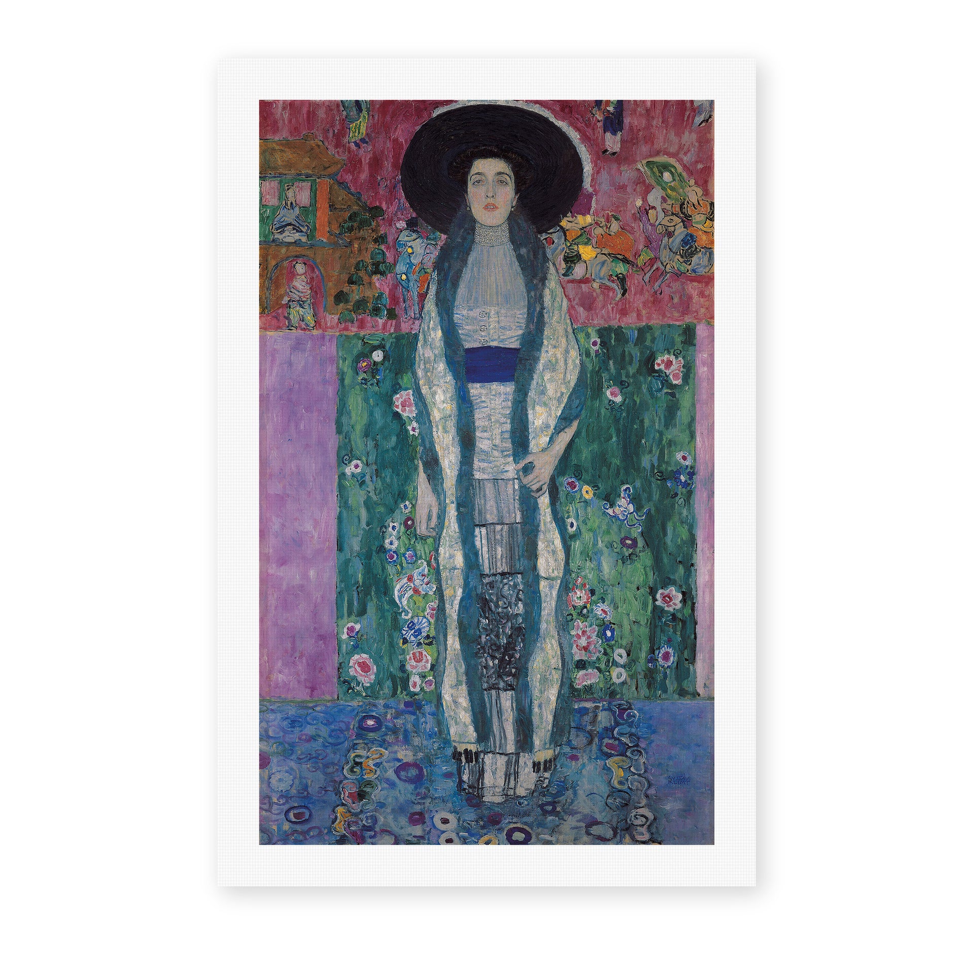 Gustav Klimt's 'Adele Bloch-Bauer II' painting reproduced as a rolled canvas print
