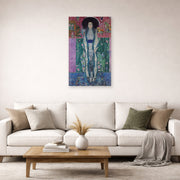 Unframed poster print of Gustav Klimt's 'Adele Bloch-Bauer II' displayed on a wall in a living room (image 2 of 2)