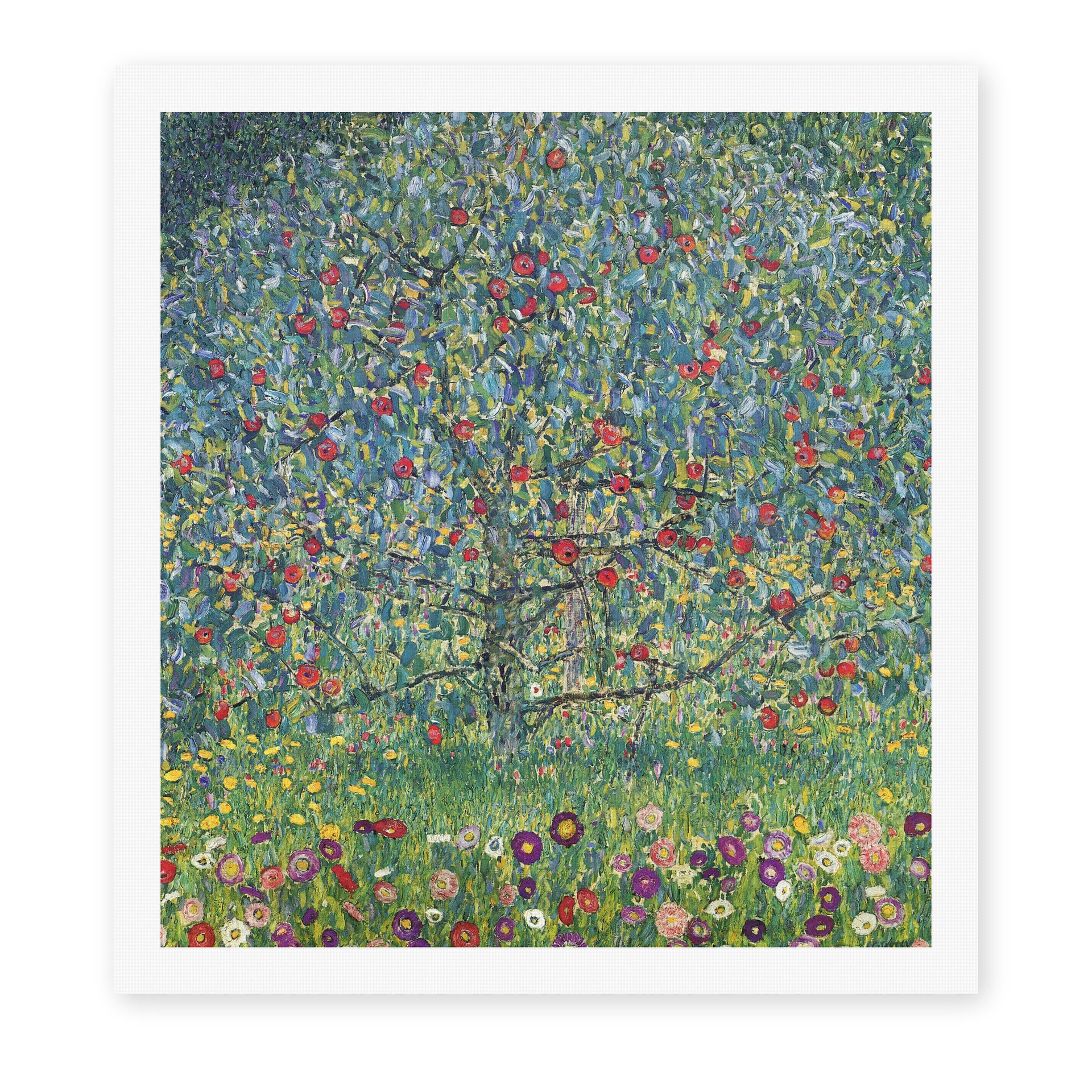 Gustav Klimt's 'Apple Tree' painting reproduced as a rolled canvas print