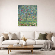 Unframed poster print of Gustav Klimt's 'Apple Tree' displayed on a wall in a living room (image 2 of 2)