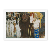 Gustav Klimt's 'Beethoven Frieze' painting reproduced as a rolled canvas print