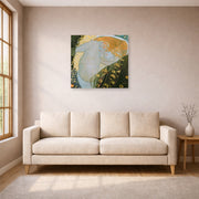 Unframed poster print of Gustav Klimt's 'Danae' displayed on a wall in a living room (image 1 of 2)