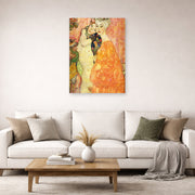 Unframed poster print of Gustav Klimt's 'Freundinnen' displayed on a wall in a living room (image 2 of 2)